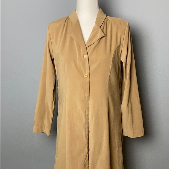 Tribeca Studio Tan Trench Coat - Picture 2 of 9